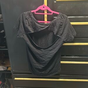 Open back PINK black top